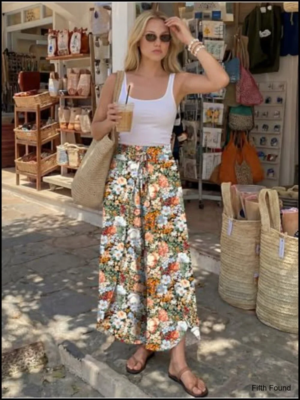 High Waisted Flowy Wide Leg Palazzo Pants with Side Slits, Breathable Boho
